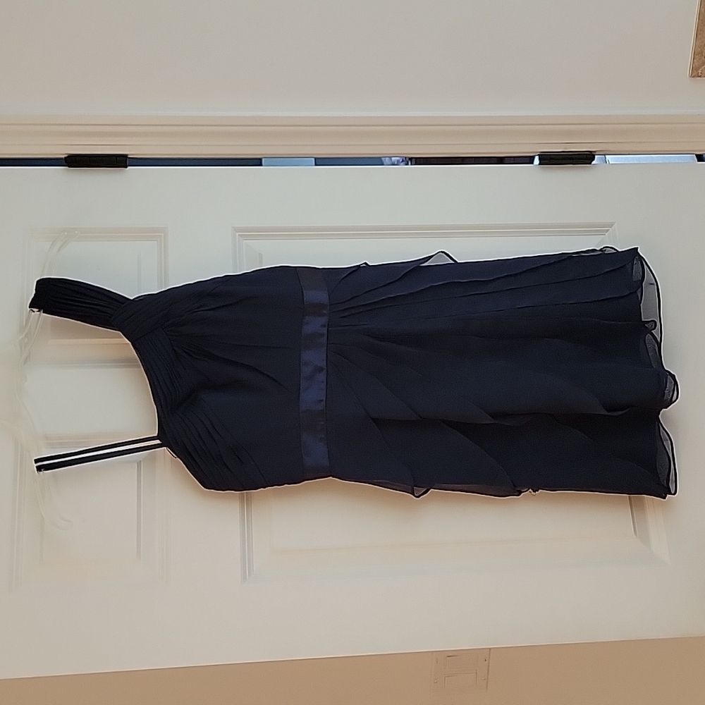 Gorgeous Navy Asymmetrical Cocktail Dress